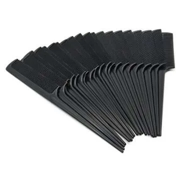 Rat Tail Comb, Black, 8.3 Inch - Pack of 20, 5 Hair Band (Tail Comb)