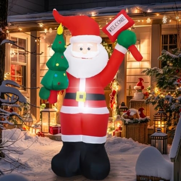 6 FT Inflatable Santa Claus for Outdoor Christmas Decor