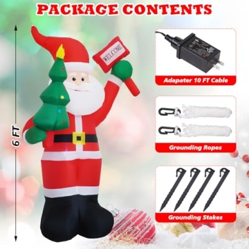 Inflatable Santa Claus 6 FT for Christmas Decor