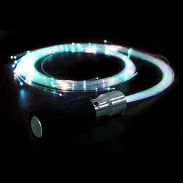 FiberFlies Pixelwhip rev4 6' fiber optic dance whip w/ 360 rotation