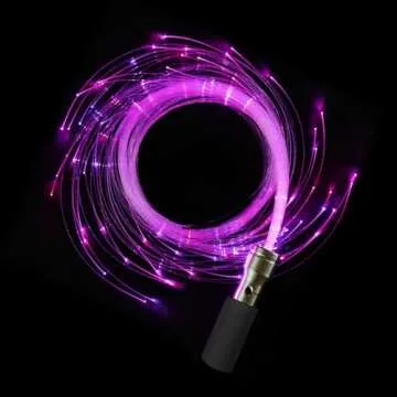 FiberFlies Pixelwhip rev4 6' fiber optic dance whip w/ 360 rotation