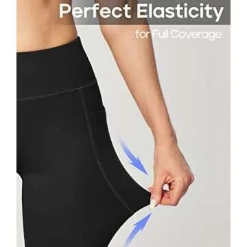 Heathyoga Women's Yoga Pants with Pockets for Women Bootcut Wide Leg Pants for Women High Waisted Workout Pants Black