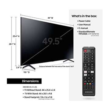 SAMSUNG 50" TU690T Crystal UHD 4K HDR Tizen Smart TV UN50TU690TF 2022 (Renewed)
