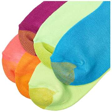 GOLDTOE Women's Jersey Liner Socks 6 Pairs Hot Pink