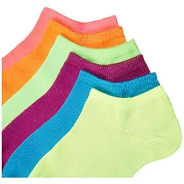 GOLDTOE Women's Jersey Liner Socks 6 Pairs Hot Pink