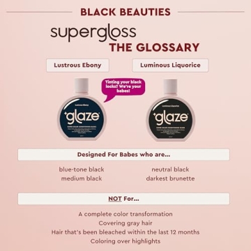 Glaze Super Gloss for Dark Brown Black Hair Color Boost