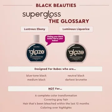 Glaze Super Gloss for Dark Brown Black Hair Color Boost