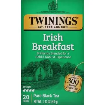Twinings, Irish Breakfast Tea, Tea Bags, 20 ct