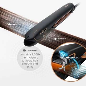 Panasonic nanoe Flat Iron for Shiny Hair - EH-HS99-K