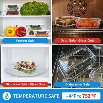 GULFLIN 24-Piece Small Glass Food Storage Containers with Lids Airtight, 1.5 Cup Meal Prep Containers Set, Microwave&Dishwasher Safe, Leak-Proof, BPA-Free, Grey