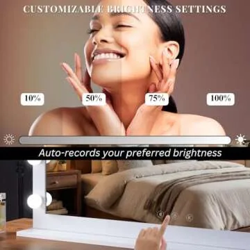 LUXFURNI Large Hollywood Vanity Mirror with Lights