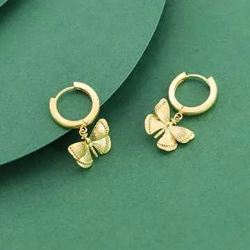 SANNYRA Spike Earrings for Women - 14K Gold Plated Beach Sea Drop Dangle Earrings - Seashell Beachy Jewelry