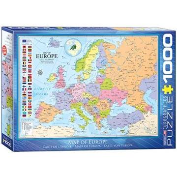 EuroGraphics Map of Europe Puzzle for Geography Lovers - 1000 Piece Educational Challenge