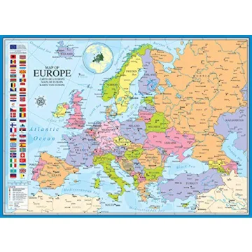 EuroGraphics Map of Europe Puzzle - Fun Learning 1000 Pieces