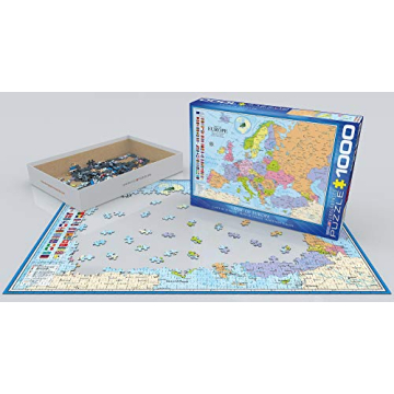 EuroGraphics Map of Europe Puzzle - Fun Learning 1000 Pieces