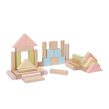PlanToys 40-Piece Eco-Friendly Wooden Block Set