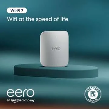 Introducing Amazon eero Pro 7 tri-band mesh Wi-Fi 7 router (newest model) - Supports internet plans up to 5 Gbps, Coverage up to 2,000 sq. ft., 1-pack