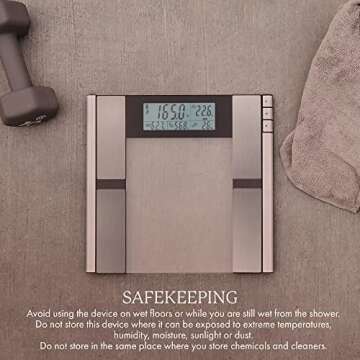 Digital Scale and Body Analyzer, Work It by Vanity Planet - Scales for Body Weight, Body Fat, Muscle Mass, Bone Density, Water Weight, 397 Pound Capacity, Silver, 1 Count (Pack of 1)
