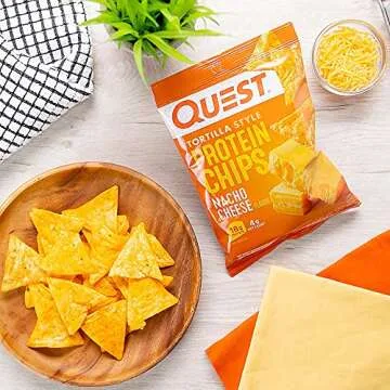 Quest Tortilla Style Protein Chips - Nacho Cheese (8 Bags)