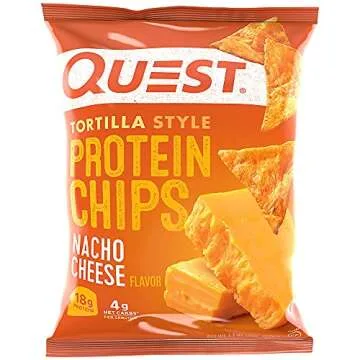 Quest Tortilla Style Protein Chips - Nacho Cheese (8 Bags)