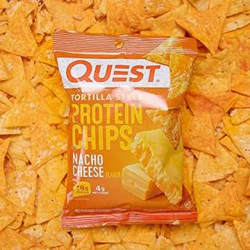 Quest Tortilla Style Protein Chips - Nacho Cheese (8 Bags)