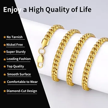 Momlovu Gold Chain – Stylish Durable 18K Gold Plated Necklace