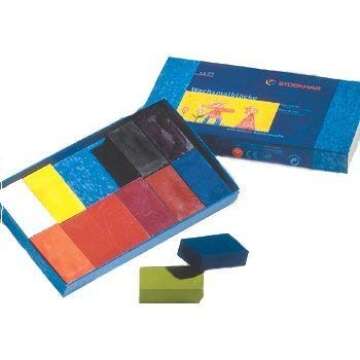 Stockmar Beewax Block Crayons - 12 Standard Colors in Cardboard sliding box, Waldorf Art Supplies