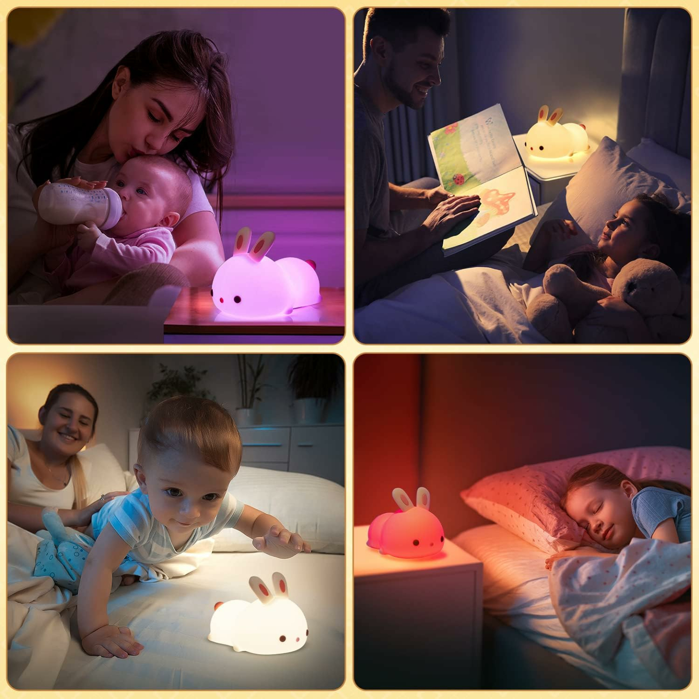 Mubarek Bunny Night Light for Kids & Nursery