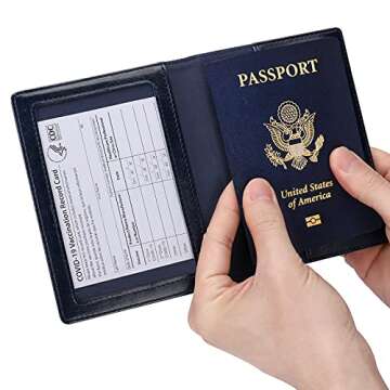JISONCASE Passport Holder - Lightweight Travel Wallet for All