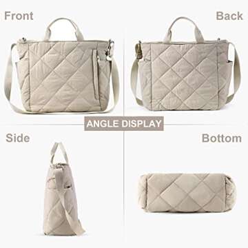 Quilted Tote Bag for Women Puffer Hobo Handbag Lightweight Quilted Padding Shoulder Bag Nylon Padded...
