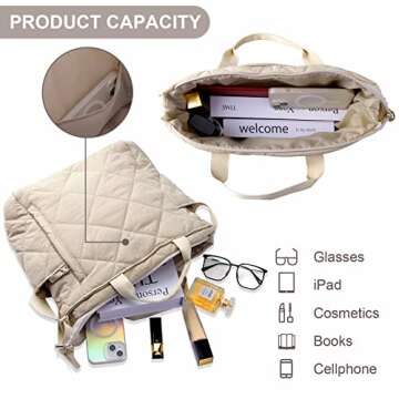 Stylish Quilted Tote Bag for Everyday Use and Travel