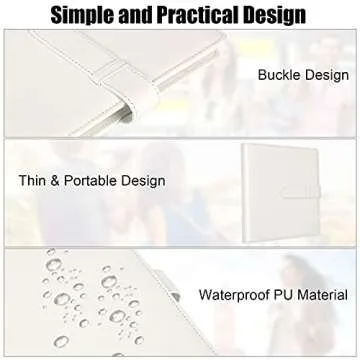 256 Pockets Photo Album for Fujifilm Instax Mini Camera, Photo Album for Polaroid, Leather Cover, Photo Album for Instax Mini 12 11 9 40 90 8 7 Evo LiPlay Instant Camera, 2x3 Photo Album (White)