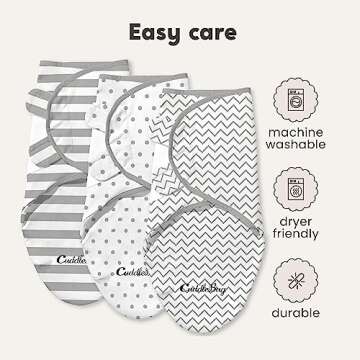 CuddleBug Baby Swaddle Blanket Set – Soft & Safe for Infants