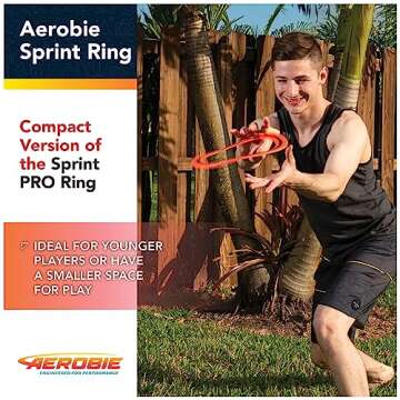 Aerobie Sprint Ring 10 Inches Orange Outdoor Flying Disc
