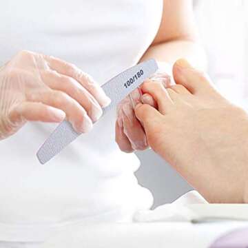 BTYMS 25 Pcs 100/180 Grit Nail Files and Buffers Professional Double Sided Emery Boards Manicure Tool for Acrylic Nails