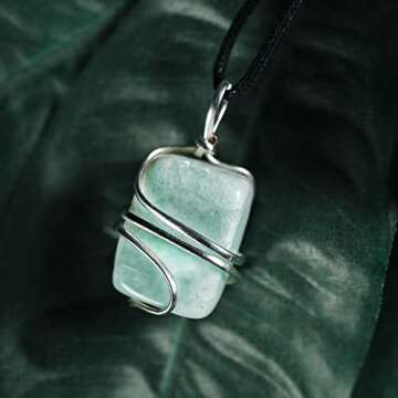 AYANA Amazonite Crystal Necklace - Passionately Crafted from Ethically Sourced Crystals and Healing ...
