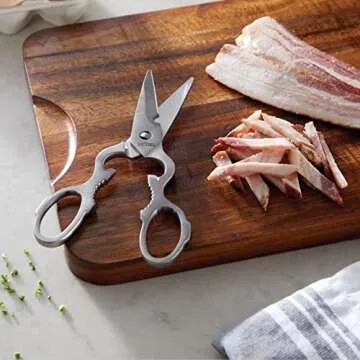 All-Clad Tools and Accessories Stainless Steel Kitchen Scissors 7.5 Inch Kitchen Tools, Kitchen Hacks Silver