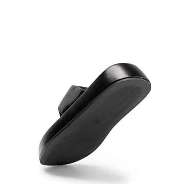 DREAM PAIRS Women Thong Platform Sandals Y2K Comfort Cute Slides Soft Flatform Flip Flop Sandals for Summer Beach SDPW2351W Black Size 6