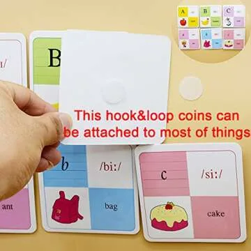 Orgrimmar 1100pcs (550 Pair Sets) 20mm Diameter Sticky Back Coins Hook & Loop Self Adhesive Dots with Waterproof Sticky Glue Coins Tapes White