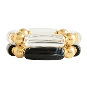 LALAPPLE Gold Plated Beaded Bracelets for Women