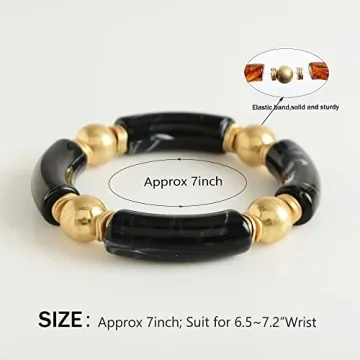 LALAPPLE Gold Plated Beaded Bracelets for Women