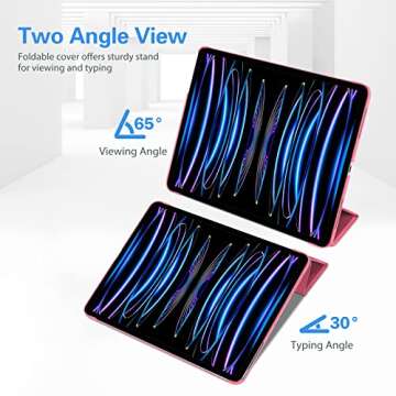 ProCase Cover for iPad Pro 11 Inch Case 2022/2021/2020/2018, Slim Stand Hard Back Shell Smart Cover for iPad Pro 11 Inch 4th Generation 2022 / 3rd Gen 2021/ 2nd Gen 2020 / 1st Gen 2018-Melonpink