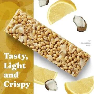 Simply Protein - Lemon Coconut Crispy Bars - Plant Based Protein Bars - Low Carb, Low Sugar, High Fiber - 13g Protein, 2g Sugar, 7g Fiber - Vegan, Gluten Free, Non GMO, Kosher - 24 Bars