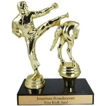 Kickass Trophy - Funny Office Award Customizable 7-Inch
