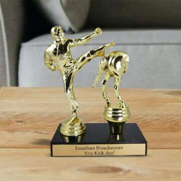 Customizable 7-Inch Kickass Trophy for Office Fun