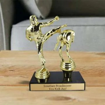 Customizable 7-Inch Kickass Trophy for Office Fun