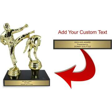 Customizable 7-Inch Kickass Trophy for Office Fun