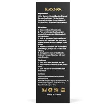 YLNALO Blackhead Remover Mask Kit, Charcoal Peel Off Facial Mask with Brush and Pimple Extractors, D...