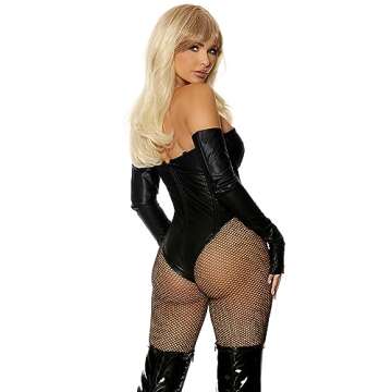Forplay Women's Babe Wire Sexy Movie Character Costume Set, Black, L/XL