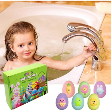 Jofan Easter Bath Bombs with Surprise Toys for Kids